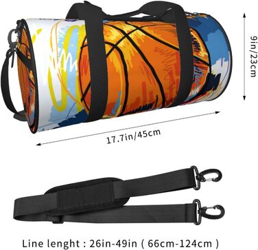 Дорожня сумка з малюнком стрекози, кругла, великої місткості, легка та міцна, чудовий подарунок для піших прогулянок, відпустки, ділових поїздок та іншого, баскетбольна, барвисте задоволення від малювання, універсальний розмір