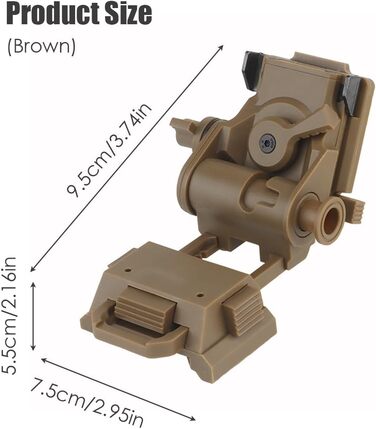 Кріплення на шолом, кріплення для ПНБ, кріплення для шолома для окулярів нічного бачення, регульоване тактичне кріплення на шолом з повного нейлону для L4G24, кріплення для ПНБ PVS-15/18, кріплення для імітації ПНБ типу PVS 31 (чорне)