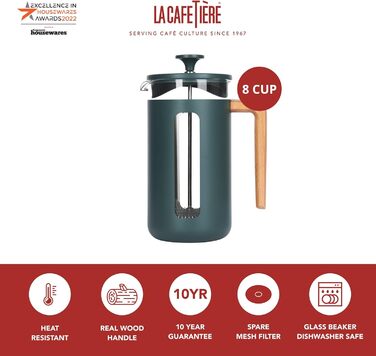 Нержавіюча сталь, 8 чашок, зелений, в подарунковій коробці Cream