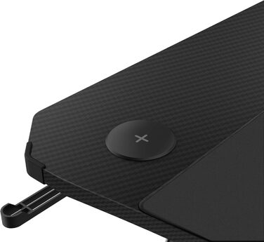 Ігровий стіл Trust Gaming GXT 710 Luminus Pro 120x60 з RGB LED, вбудованим бездротовим зарядним пристроєм 10 Вт, 10 колірними режимами, ігровий стіл з підсклянником, гачком для навушників - чорний 120x60 см - Pro Edition Black