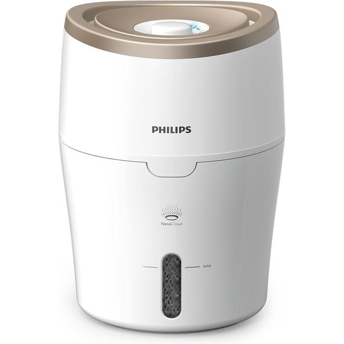 Зволожувач повітря Philips HU4811/10 (до 38 м, гігієнічна технологія NanoCloud, для дітей і немовлят) білий/шампань зі змінним фільтром FY2401/30