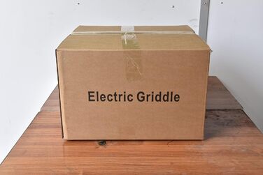 Електричний гриль, нержавіюча сталь, настільний гриль, професійний, 220 240 В, 1500 Вт, залізна пластина для гриля, гладка поверхня, захист від бризок (35,5 x 30 см)