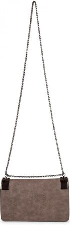 Клатч, вечірня сумочка з металевими застібками та ланцюжком, вінтажний дизайн, жіночий 02012046 Оливковий