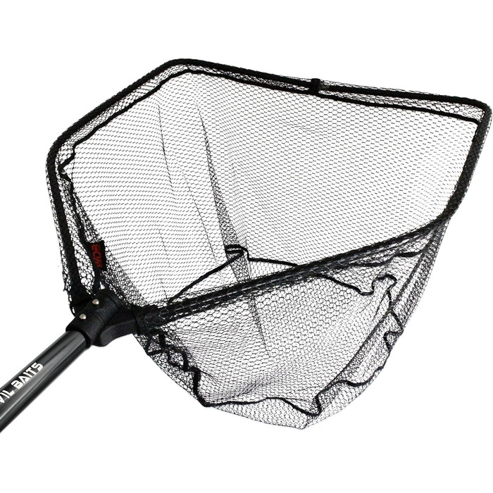 Підсак Angel-Berger Wild Devil Baits Predator, складний, гумований, підсак для великої риби, підсак для човна, рибальська сітка XL / 80x70 см