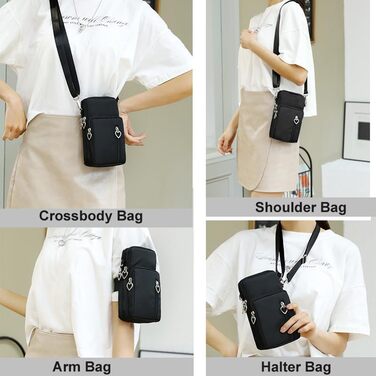 Жіноча сумка через плече DuoLmi невелика, жіноча сумка через плече, нейлонова міні-сумка для мобільного телефону невелика сумка че