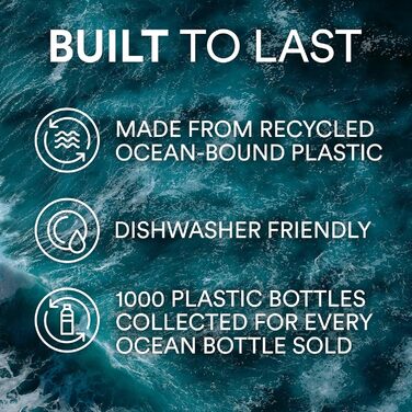 Пляшка Ocean Bottle - багаторазова пляшка для води, виготовлена з переробленої нержавіючої сталі - екологічно чиста та багаторазов