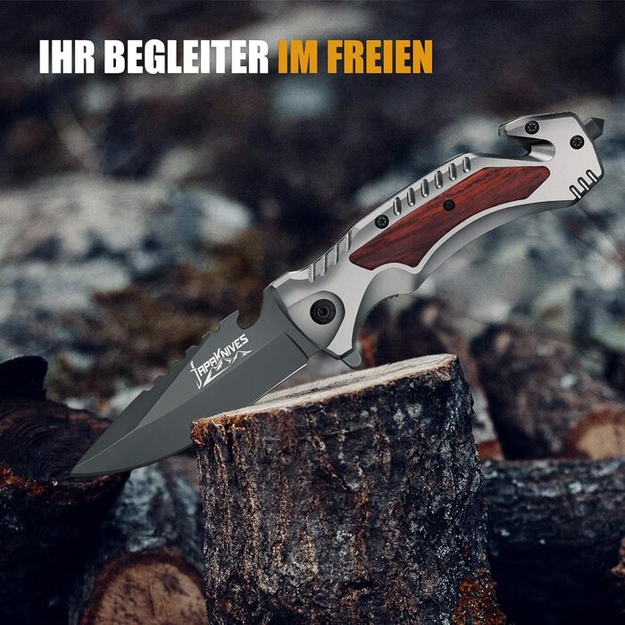 Складаний ніж кишеньковий ніж одноручний ніж виживання рятувальний ніж зі склорізом ремінь різак відкривачка кишенькова кліпса мис