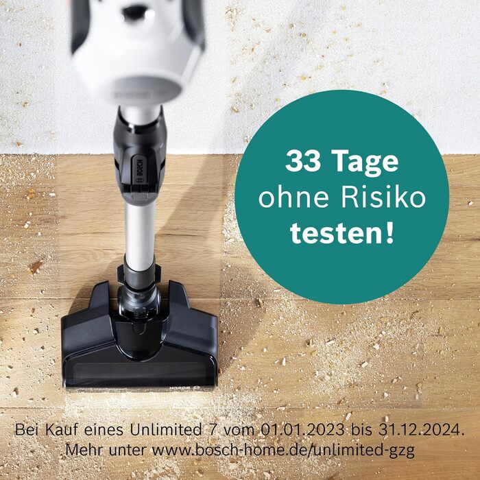 Акумуляторний пилосос Bosch Unlimited 7 BKS711MTB, акумуляторний ручний пилосос, без мішка, акумуляторна батарея, гнучка трубка, г