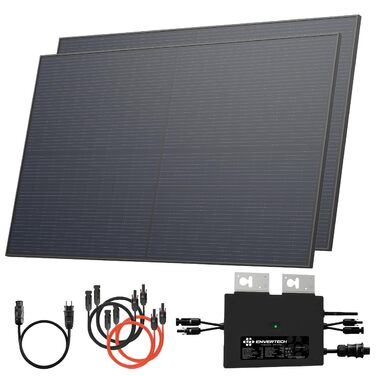 Балконна електростанція Solarway 1000 Вт, комплектна розетка 800 Вт - Найновіший інвертор 800 Вт - Повний комплект сонячної системи - Двосторонні сонячні панелі 500 Вт, Envertech та аксесуари (монтажний кронштейн не входить до комплекту)