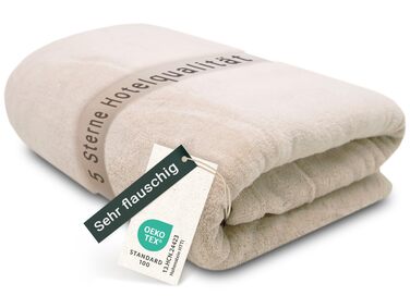Плюшева ковдра ZOLLNER 150x200 см - суперм&39яка та тепла ковдра для дивана - можна прати при температурі до 95C - дихаюча мікрофібра бежевого кольору - якість готельної білизни - сертифікована Oeko Tex 150 x 200 см Бежевий