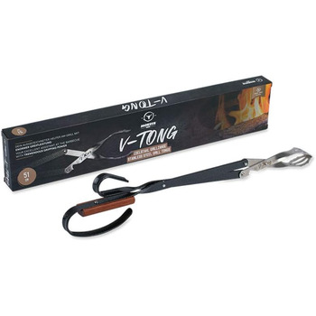 Щипці для барбекю V-Tong 51 см - Щипці для сервірування з дерев'яною ручкою - Багатофункціональні щипці для м'яса з відкривачкою 5
