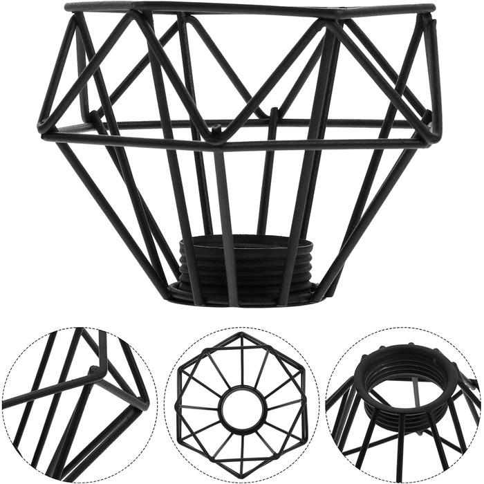 Видовбаний абажур, аксесуари, Стіл/порожнистий затискач для шнура, Чохол для кабелю для дому, Стиль спальні, Ромбоподібна форма, Настінний кронштейн для підлоги, Порожниста алмазна люстра, Проста їжа чорнаx4 шт. 9,2X9,2X6,5CMx4 шт.