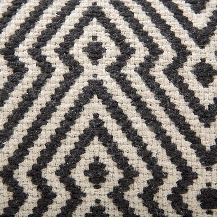 Пуф-табурет Beliani з сидінням у чорно-білому візерунку, бавовняний Mukki