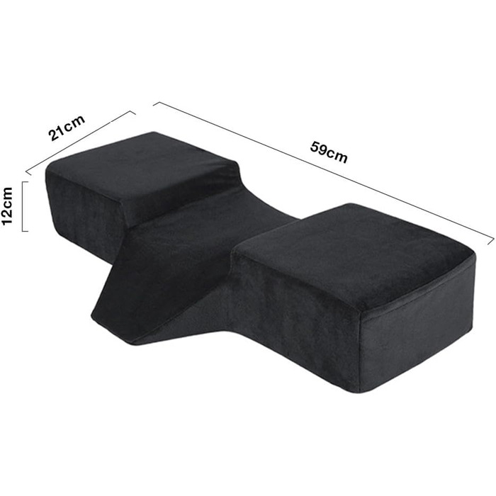 Подушка для вій - косметична подушка з піною з ефектом пам&39яті та оксамитовою наволочкою, подушка для нарощування вій з додатковим нахилом для комфортної підтримки шиї та спини.