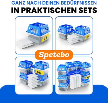 Осушувач Spetebo 4 шт. - осушувач приміщення без електрики 8 шт. 400 г гранул - осушувач для приміщень до 25 м, вікон, квартир, підвалів, автомобілів і мобільних будинків від вологи, захисту від цвілі та запаху