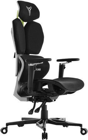 Ергономічне ігрове крісло Proact GM1, кут нахилу 90-135 Регульована спинка, підлокітники та висота Тихі колеса з поліуретану, що обертаються на 360 Алюмінієва рама 370 мм Витримує вагу до 150 кг Для роботи та ігор