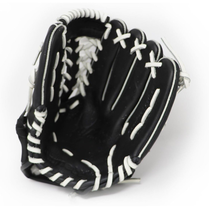 Бейсбольна рукавичка GL-115, натуральна шкіра, для змагань, для внутрішнього поля, 11,5 дюйма, чорна, для правої руки