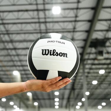 Волейбольний м'яч WILSON Pro Tour для приміщень, Змагальний, Синтетична шкіра, Прострочка V-Tec, Офіційний розмір, Світло-блакитний/Білий