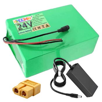 Літій-іонний акумулятор, 24 В, літієва батарея, 5 Аг, 7,5 Аг, 10 Аг, 12,5 Аг, 15 Аг, 17,5 Аг, 20 Аг, акумуляторна батарея із зарядним пристроєм для двигуна потужністю 0500 Вт, 24 В (25,2 В) 15 Аг 24 В (25,2 В) 15 Аг