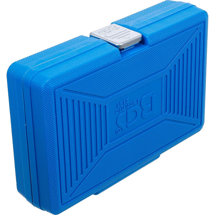 Набір торцевих головок BGS 2151 з фіксатором Gear Lock Привід 6,3 мм (1/4) 38 предметів, 1/4 дюйма, сріблясто-синьо-чорний