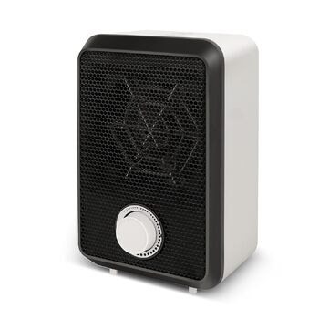 Міні-вентиляторний обігрівач 600 Вт, компактний електричний радіатор, захист від перегріву та перекидання, настільний обігрівач з термостатом, вогнестійкий матеріал V0, тихий мідний двигун, для столу/офісу/домашнього офісу (&lt10 м)