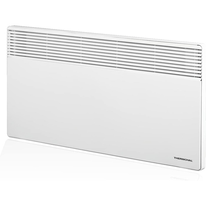 Електричний конвектор Thermoval, електричний радіатор TX 2500, 2,5 кВт, IP20, окремостоячий або настінний електричний обігрівач, електричне опалення для житлових та офісних приміщень, конвекторний обігрівач, білий