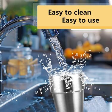 Набір із 6 чашок з нержавіючої сталі, чашка з нержавіючої сталі об&39ємом 300 мл, срібна кемпінгова чашка розміром 9,5x8,2 см для дому, ресторану, вечірки, кемпінгу