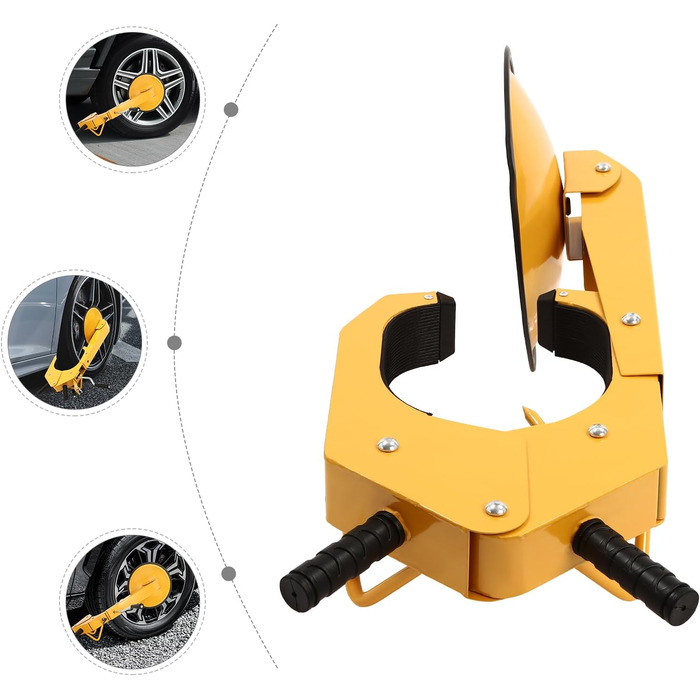 Універсальний замок колеса з присоскою, паркувальний кіготь проти крадіжки, замок шин з автомобільним кігтем, кіготь колеса причепа, замки коліс для легкових автомобілів, вантажівок, позашляховиків, з 2 ключами