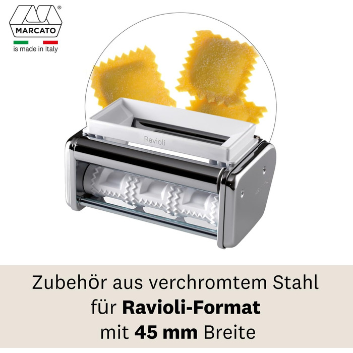 Насадка для равіолі Marcato, тканина, срібло, 17.7 x 11.2 x 9 см одинарна