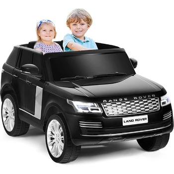 Дитячий електромобіль Range Rover Vogue чотириколісний шкіряне сидіння дитячий автомобіль 4X4, MP4 2-місний чорний
