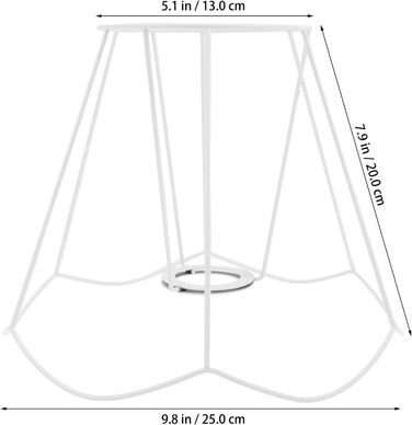 Підвісний абажур Рамка Порожнє кільце Рамка Дротяний каркас Підвісний абажур DIY E27 Заміна лампи для заміни заліза Настінний світильник Настільна лампа Торшер Спальня Вітальня Оформлення в стилі кантрі 25X25CM