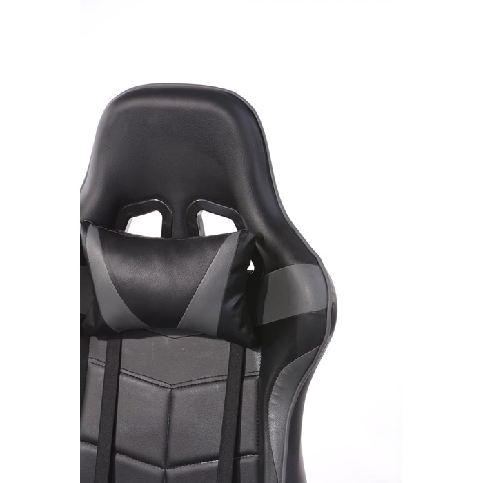 Ігрове крісло VDD Cyclone з підставкою для ніг - Офісне крісло - Гоночне ігрове крісло - Сірий/чорний