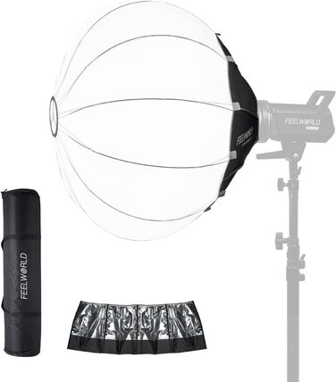 Ліхтар Софтбокс, LED світло Studio Photo Studio Set Аксесуари, Bowens Bracket, з тканинними дверима сараю, сумка для перенесення, для портретного товару YouTube Tiktok Відео Фотозйомка Ліхтар Softbox 65CM, 65 65