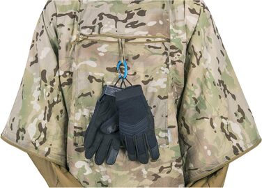 Військове пончо Helikon-Tex Swagman Roll, багатоцільове пончо від дощу та надзвичайних ситуацій, спорядження для виживання, ковдра та куртка Woobie, один розмір, колір аквамаринового синього кольору