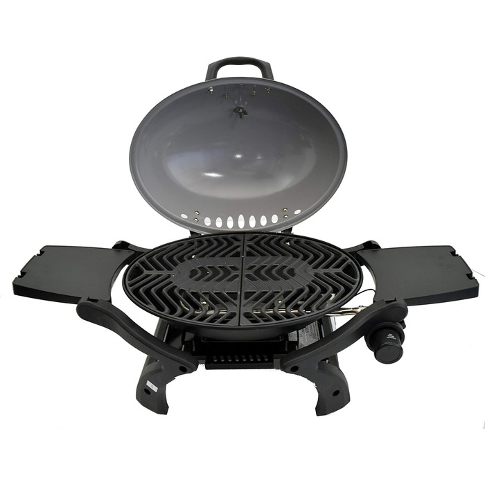 Газовий гриль для кемпінгу Crosby I Преміум. Компактний та мобільний газовий гриль для ідеального барбекю. Сірий колір