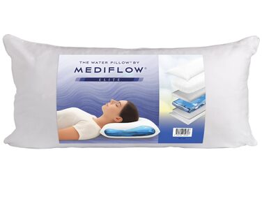 Водяна подушка Mediflow - Ортопедична подушка з волокна Elite Collection для зняття болю в шиї, регульована водяна подушка для сну, біла (40 x 80 см)