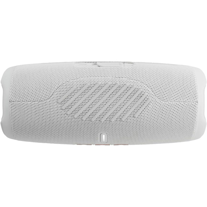 Колонка JBL Charge 5 білого кольору - Водонепроникний портативний бумбокс з інтегрованим банком живлення - Один заряд акумулятора