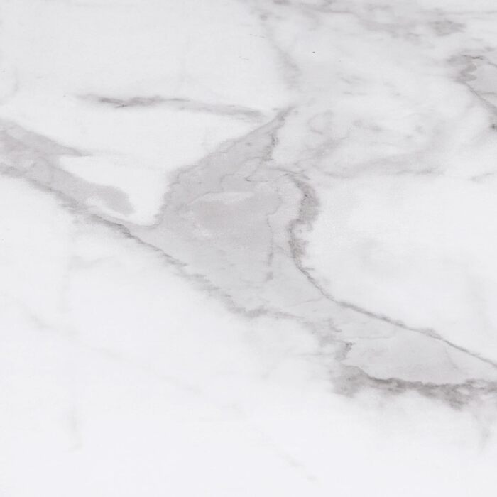 Розкладний круглий обідній стіл Phoenix, 4-6 осіб, стільниця під мармур білий Аляска, 110-150 см