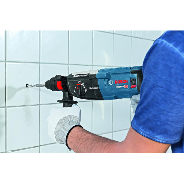 Перфоратор Bosch Professional GBH 2-28 F (у комплекті з додатковою ручкою, обмежувачем глибини 210 мм, машинним полотном, швидкоза