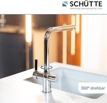 Змішувач для питної води з системою фільтрів, 3-ходовий змішувач для кухні, змішувач осмосу, змішувач для кухні з фільтром для води від вапняних залишків і важких металів, хром, 99800 AQUASTAR PRO