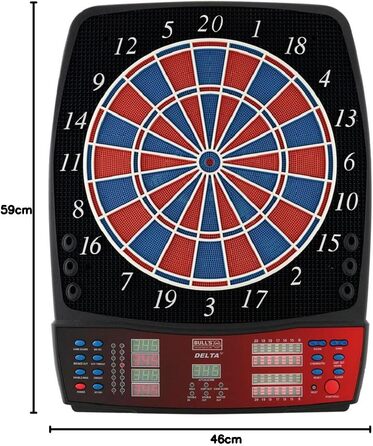 Електронна мішень для дартсу BULL&39S Delta IV Russ Bray Sound, різнокольорова, 59 x 46 см, одинарна