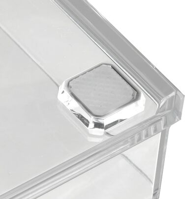 Органайзер для макіяжу Relaxdays з 21 відділенням, косметична вежа для помади, лаку для нігтів, акрилова косметична коробка, прозора