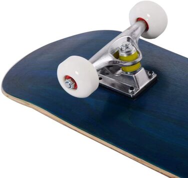 Повний скейтборд 79 x 20 см - Double Kick з 7-шаровою декою, ABEC-9 підшипники, алюмінієва рама, вантажопідйомність 150 кг, для зросту понад 120 см