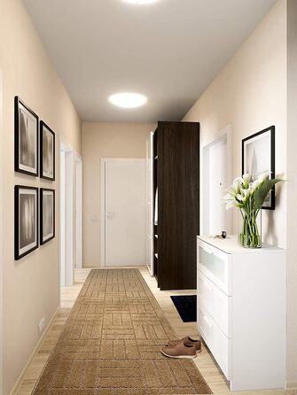 Килимова доріжка з гумовою основою, нековзна, яку можна прати, довжина 2,4 м, для кухні, коридору, сходів, спальні, ванної кімнати, передпокою, коричнево-бежева, вибір довжини (66 x 2,4 м) 2&392&39 x 8&39 (прямокутна) Бежеві цеглинки