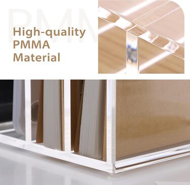 Тримач для листів SANRUI настільний, органайзер для листів з 5-мм акрилу, прозорий тримач для листів для офісу, сім&39ї, домашнього офісу, 5 відділень, легко миється, розміри В 7,5 x 16 x 15 см, модульний, стабільний та компактний