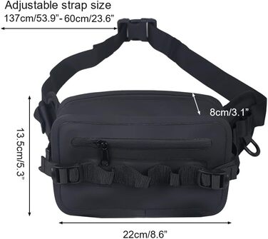 Рибальська сумка DONGKER, водонепроникна поясна сумка IPX7, рибальська сумка на задній частині з герметичною застібкою-блискавкою та регульованим плечовим ременем для зовнішньої риболовлі нахлистом, біг, спортивний зелений