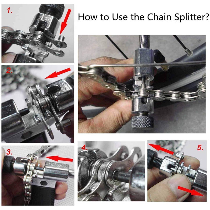 Велосипедний інструмент, набір для заклепування ланцюга для велосипеда зі знімачем каретки, розбиранням кривошипа, розривом ланцюга, знімачем зірочки, знімачем касети