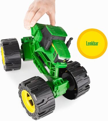 Дитячий іграшковий трактор-монстр John Deere Monster Treads All Terrain керуваний трактор з великими колесами для будь-якої поверхні, міцна іграшка для дому та вулиці, подарунок для хлопчиків та дівчаток від 3 років