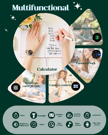 Золотий смарт-годинник для жінок, круглий смарт-годинник для жінок, металевий браслет з функцією телефону, крокомір, монітор сну, серцевий ритм, кров&39яний тиск, водонепроникний 1,27 дюйма, маленький тонкий сенсорний екран, спортивний фітнес-годинник