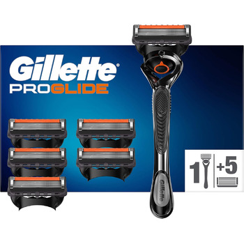 Бритва Gillette Fusion 5 ProGlide чоловіча з обрізним лезом для точності та фрикційного покриття, бритва 6 лез бритви